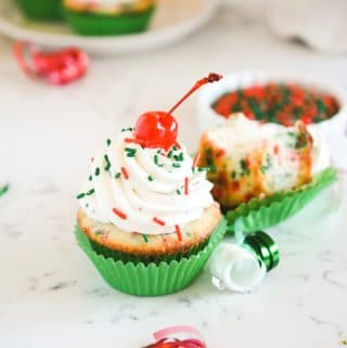 Christmas Confetti Cupcakes