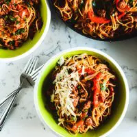 Spaghetti with Sausage and Peppers