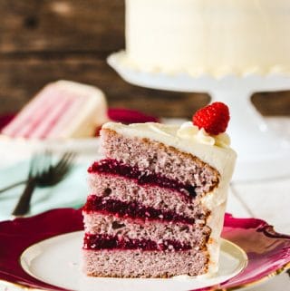 White Chocolate Raspberry Cake