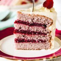 White Chocolate Raspberry Cake