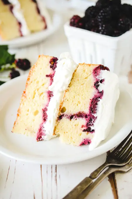 Blackberry Lavender Pound Cake