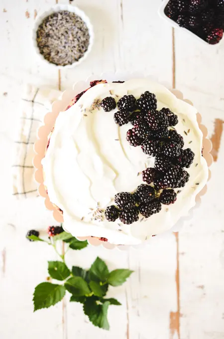 Blackberry Lavender Pound Cake