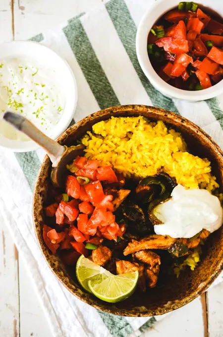 Mexican Chicken and Rice Bowls