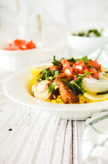 Chimi Chicken and Yellow Rice Bowls
