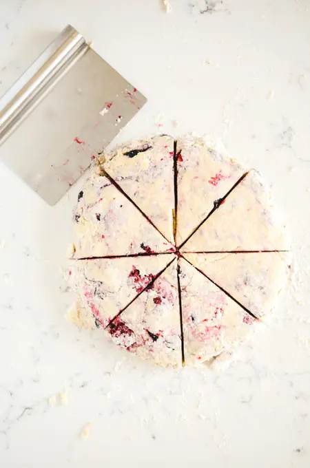 Mixed Berry Scones with Sugar Drizzle