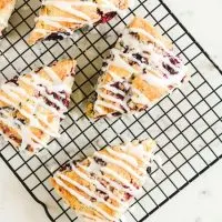 Mixed Berry Scones with Sugar Drizzle