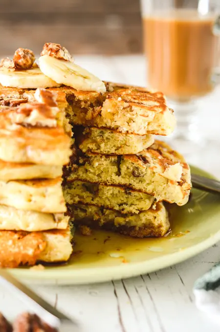 Multigrain Banana Pecan Pancakes