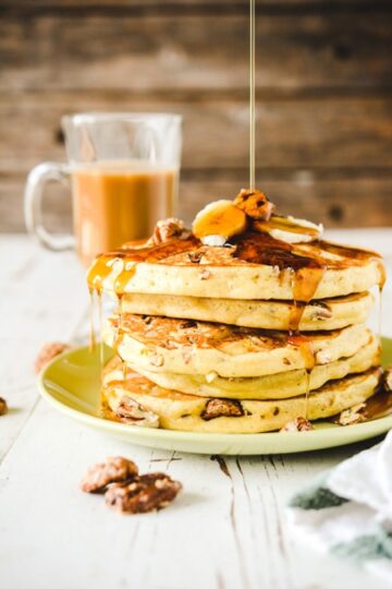 Multigrain Banana Pecan Pancakes