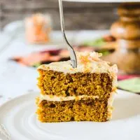 Pumpkin Spice Layer Cake with Caramel Cream Cheese Frosting