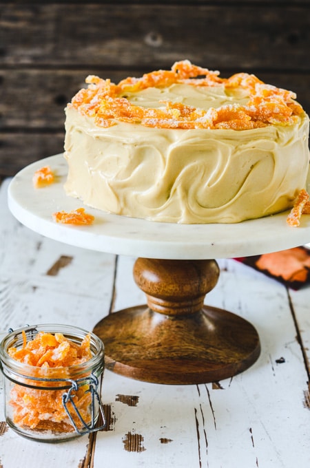 Pumpkin Spice Layer Cake with Caramel Cream Cheese Frosting