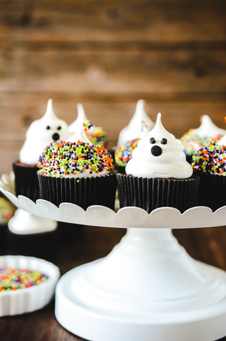 Devil's Food Ghost Cupcakes
