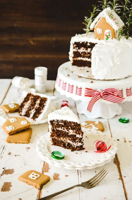 Gingerbread House Layer Cake