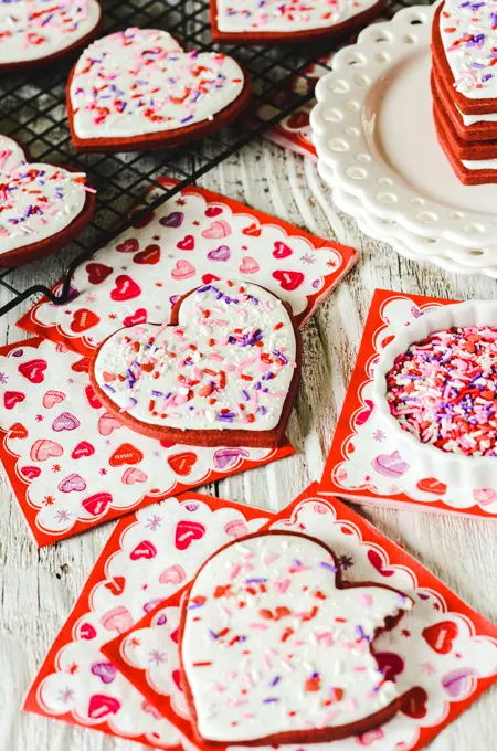 Red Velvet Sugar Cookies