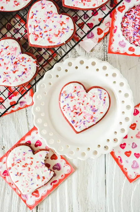 Red Velvet Sugar Cookies