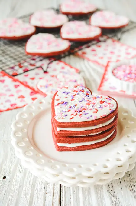 Red Velvet Sugar Cookies