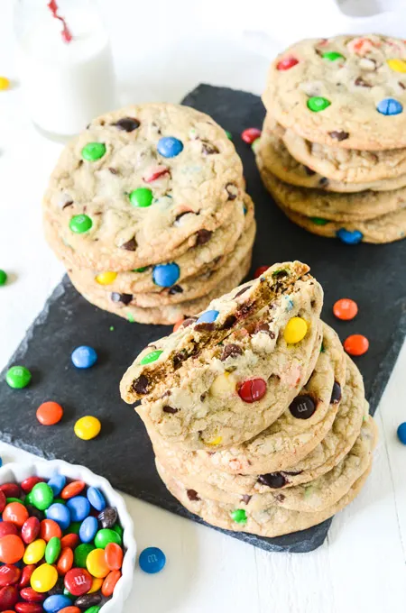 Best Big Fat Chewy M&M Chocolate Chip Cookie