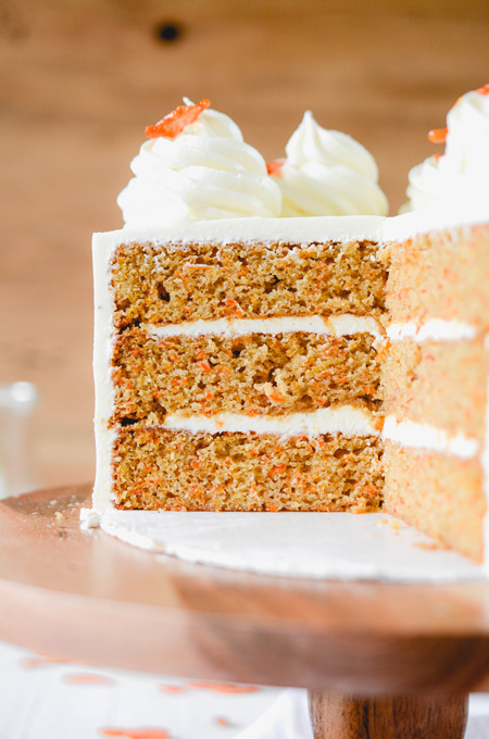 Spiced Carrot Cake with Vanilla Bean Cream Cheese Frosting