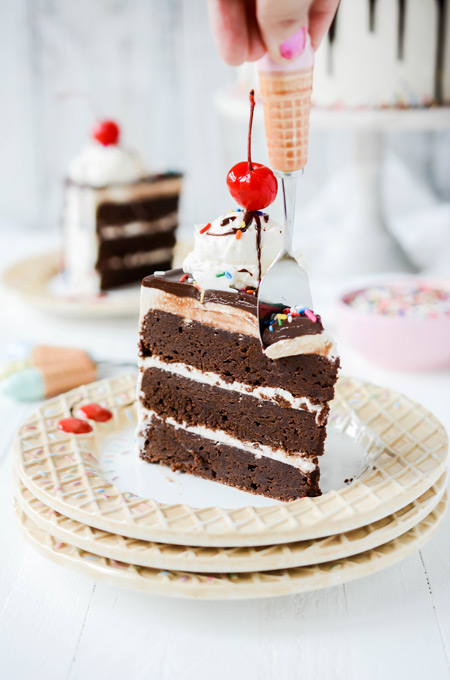 Brownie A La Mode Layer Cake