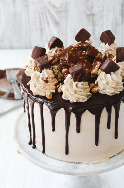 Candy Bar Layer Cake - The Cake Chica