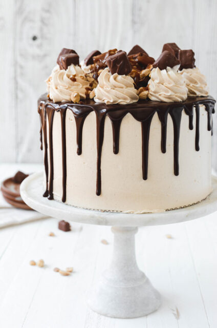 Candy Bar Layer Cake - The Cake Chica