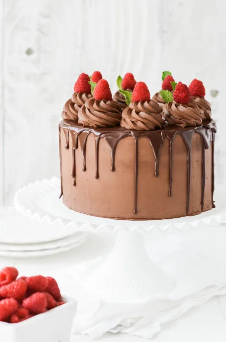 Whipped Belgian Dark Chocolate Ganache Cake - Addicted