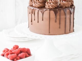 Chocolate Cake with Whipped Mocha Ganache Frosting - Brown Eyed Baker