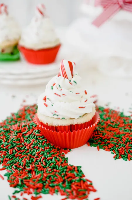 Christmas Confetti Cupcakes