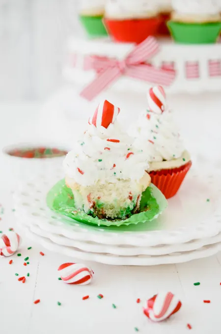 Christmas Confetti Cupcakes