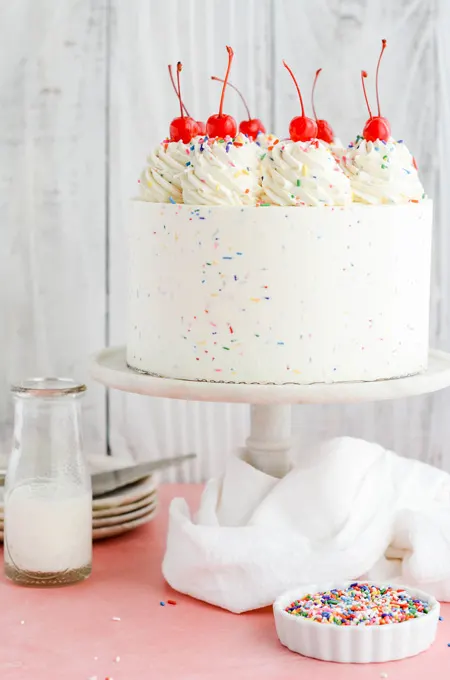 Confetti Layer Cake with Confetti Buttercream