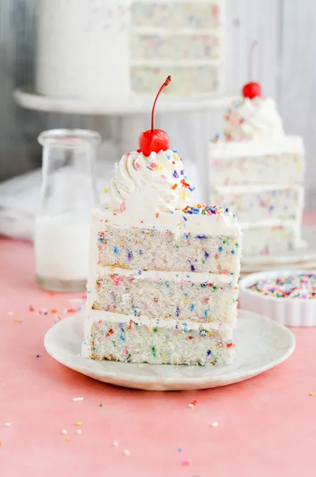 Confetti Layer Cake with Confetti Buttercream