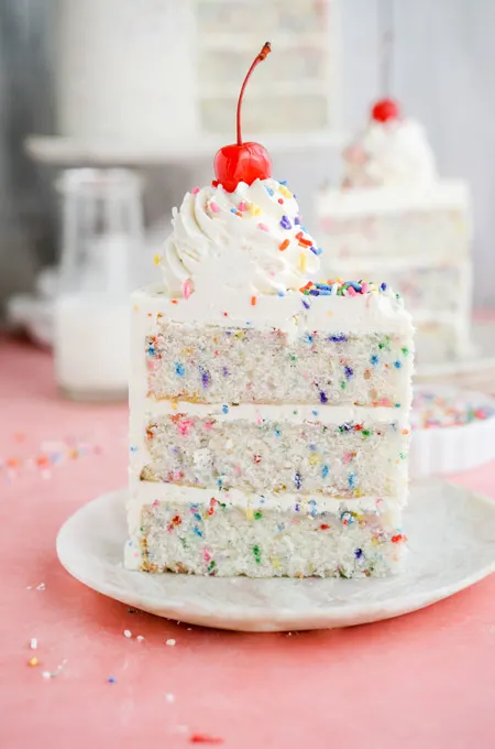 Confetti Layer Cake with Confetti Buttercream