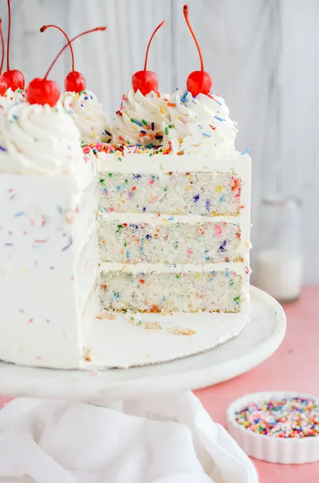 Confetti Layer Cake with Confetti Buttercream