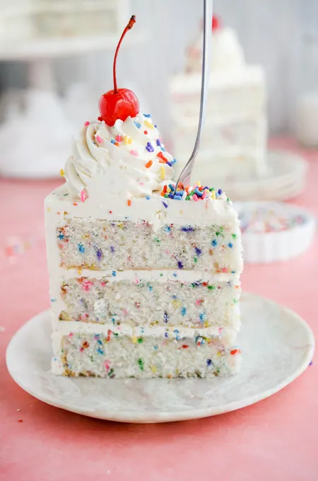 Confetti Layer Cake with Confetti Buttercream