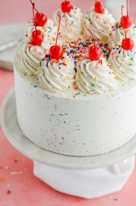 Confetti Layer Cake with Confetti Buttercream