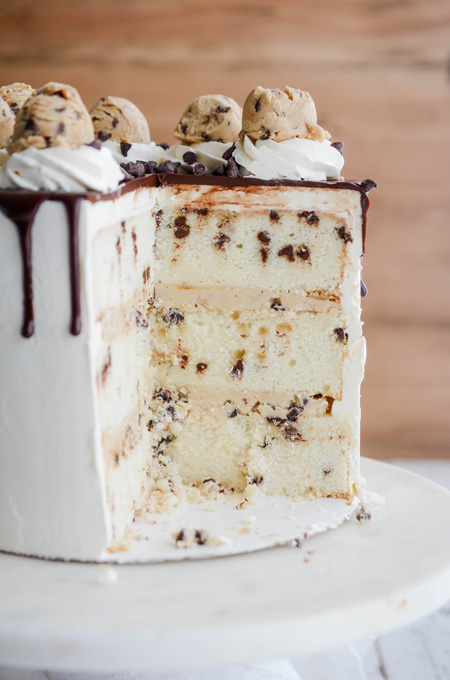 Chocolate Chip Cookie Dough Layer Cake