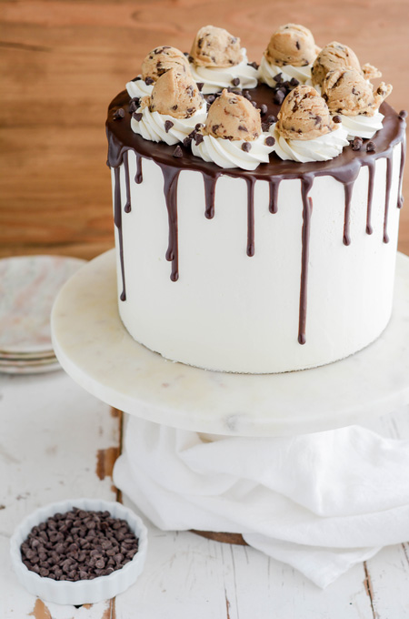 Chocolate Chip Cookie Dough Layer Cake