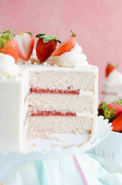 Strawberry Cake From Scratch - The Cake Chica