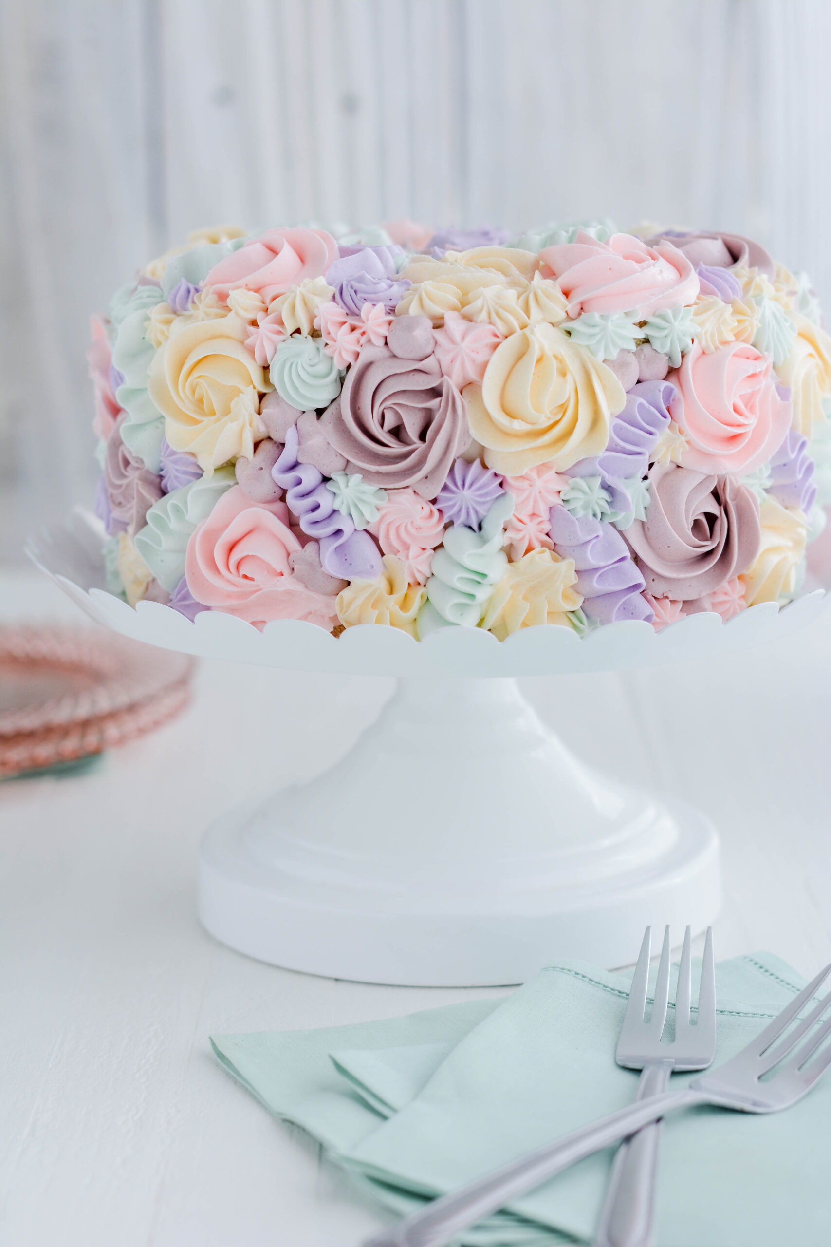 Spring Love Buttercream Cake (Ready to Go) - Hanoli Cakes - Homemade style  & art-inspired Cakes