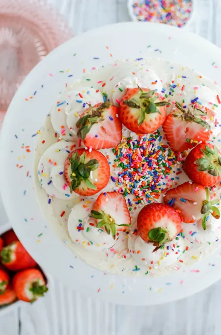 Strawberry Confetti Cake