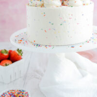 Strawberry Confetti Cake