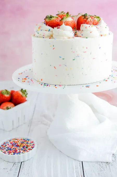 Strawberry Confetti Cake