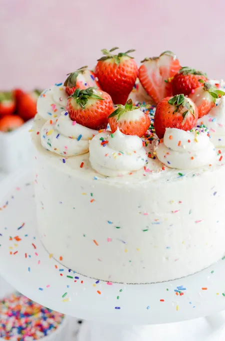 Strawberry Confetti Cake