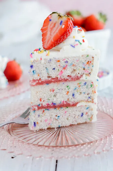 Strawberry Confetti Cake