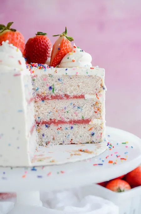 Strawberry Confetti Cake