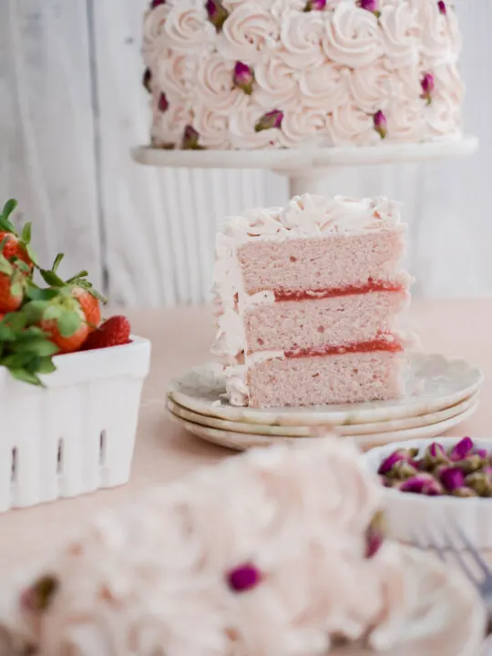 Strawberry Rose Cake