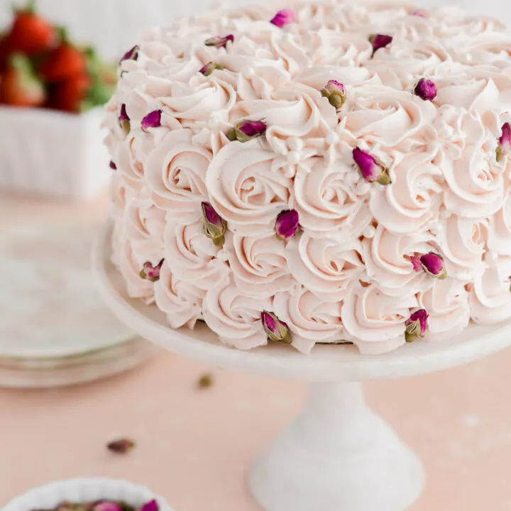 Strawberry Rose Cake