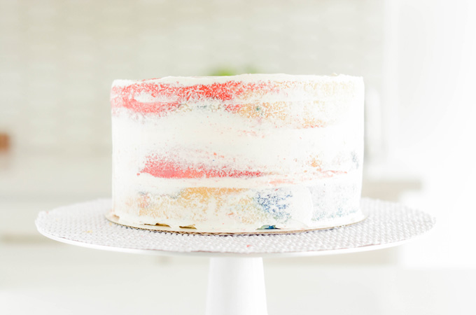 Red White and Blue Swirl Cake