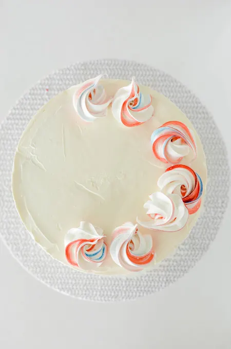 Red White and Blue Swirl Cake