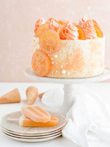 Orange Creamsicle Layer Cake - The Cake Chica