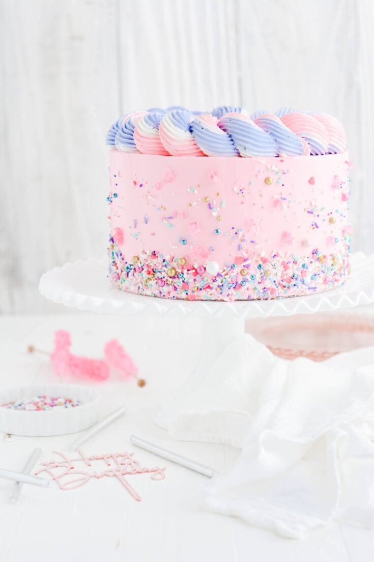 Vanilla Birthday Cake, image size:735x1103